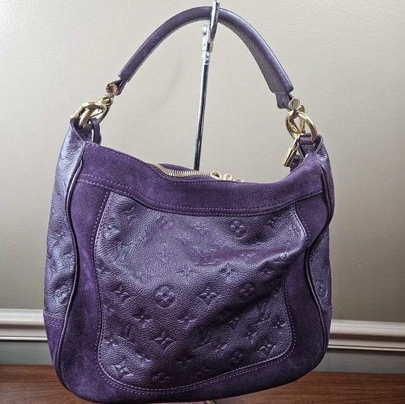 Auth Louis Vuitton Audacieuse Empreinte Suede and Leather MM - Picture 2 of 12